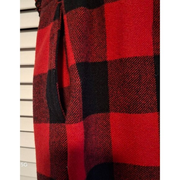 Woolrich Womens Red & Black Buffalo Plaid Wool Blend Mini Skirt With Side Pocket - Picture 3 of 9